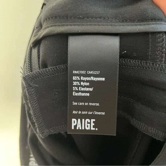 Paige Lace Up Trousers Black Sz 28 Women’s Side Zip Dress Pants Punk Moto EUC - Picture 4 of 4